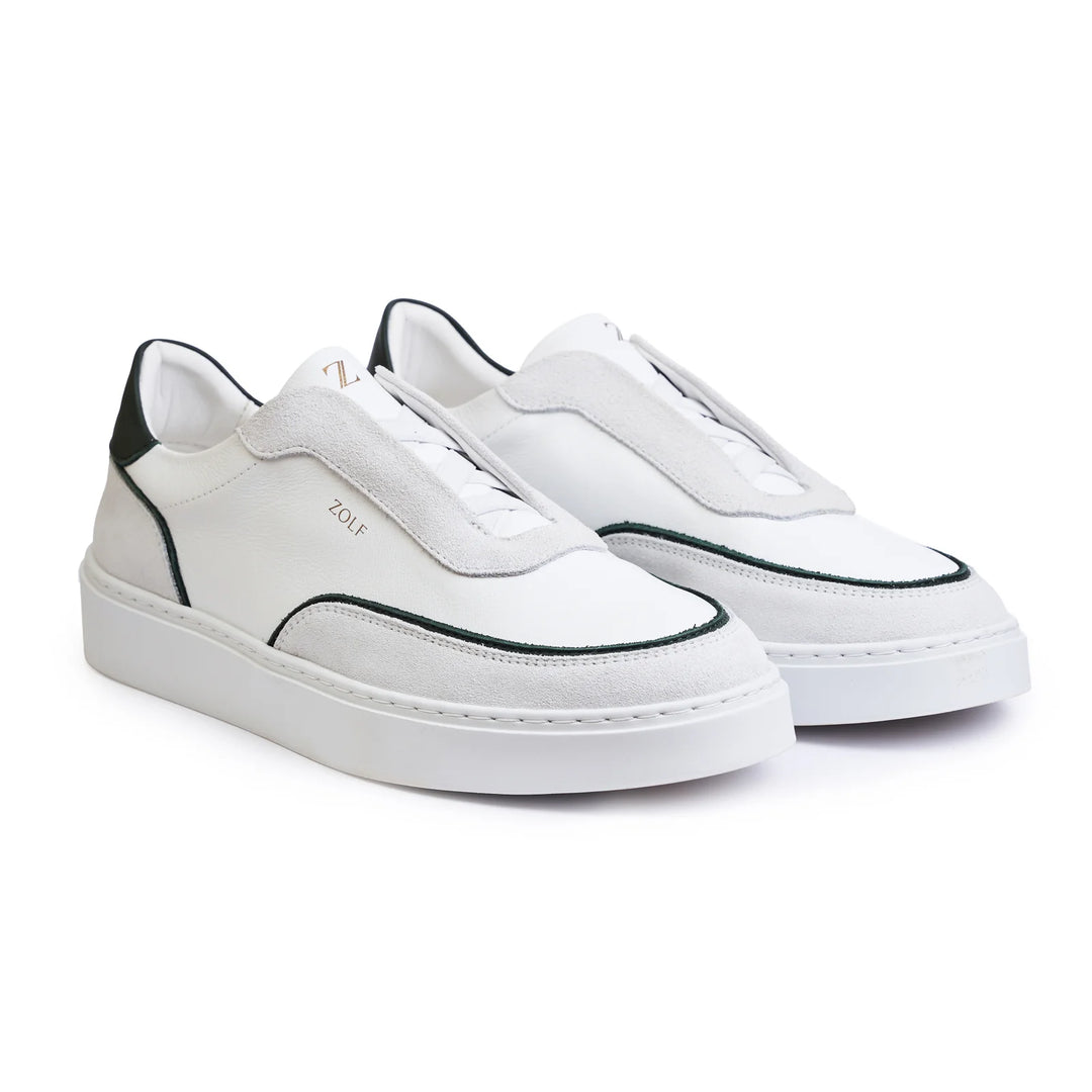 SAPATILHA ELASTICO BRANCO COM VERDE ZOLF