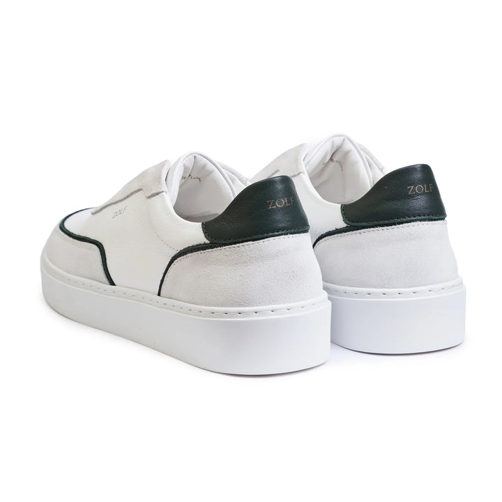 SAPATILHA ELASTICO BRANCO COM VERDE ZOLF