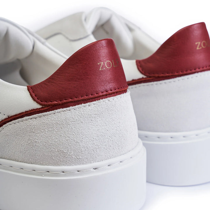 SAPATILHA ELÁSTICO BRANCO COM BORDEAUX ZOLF
