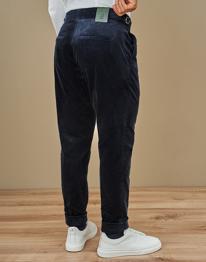 CALÇA BOMBAZINE TRESPASSE COM FIVELA AZUL ZOLF