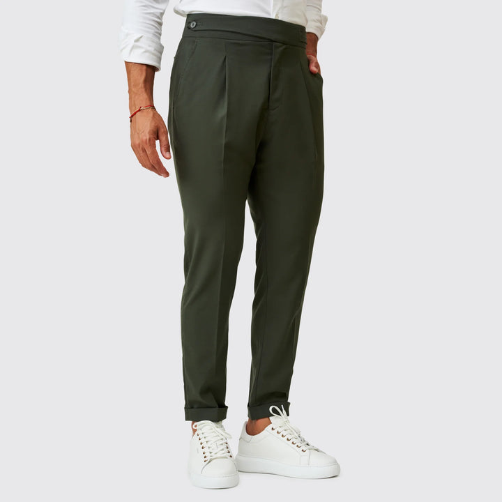 CALÇA DUPLO TRESPASSE VERDE ZOLF