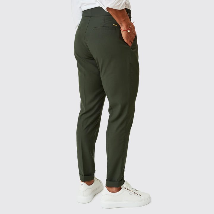 CALÇA DUPLO TRESPASSE VERDE ZOLF