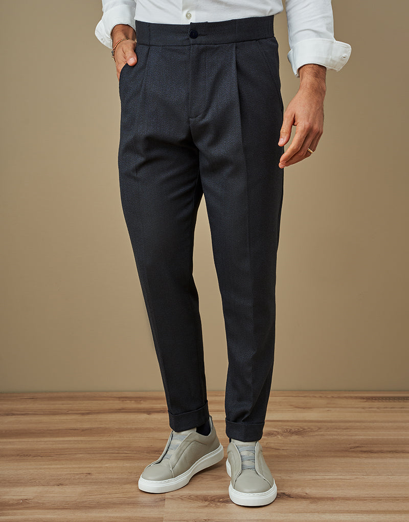 CALÇA ESTRUTURA DE ESPINHA AZUL ZOLF