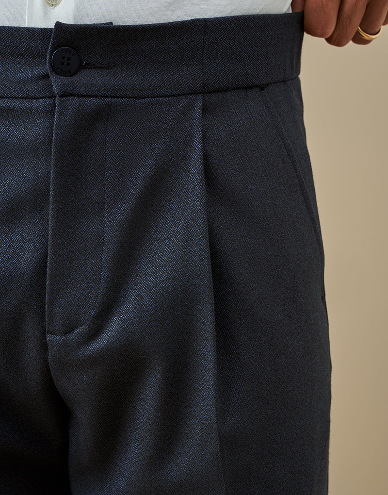 CALÇA ESTRUTURA DE ESPINHA AZUL ZOLF