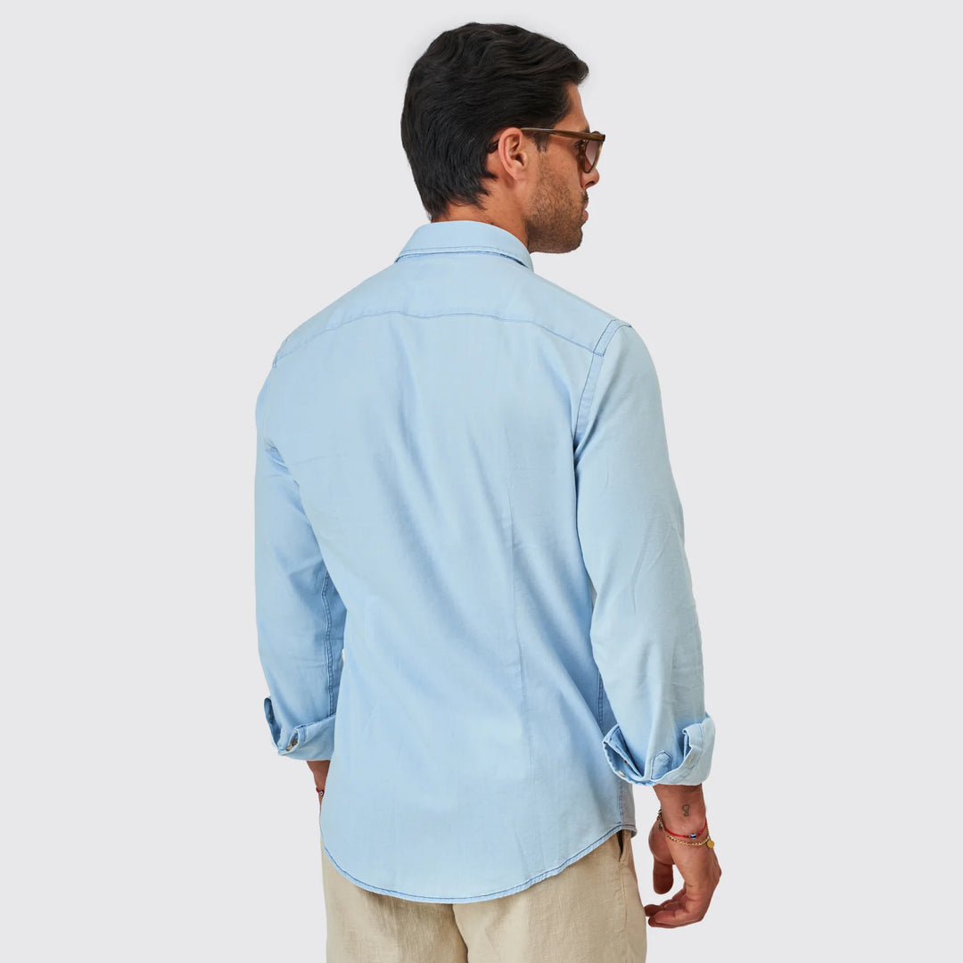 CAMISA DENIM CLARA SLIM FIT ZOLF