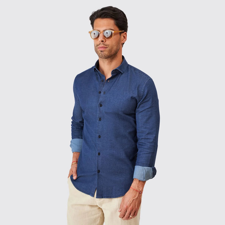 CAMISA DENIM ESCURA SLIM FIT ZOLF