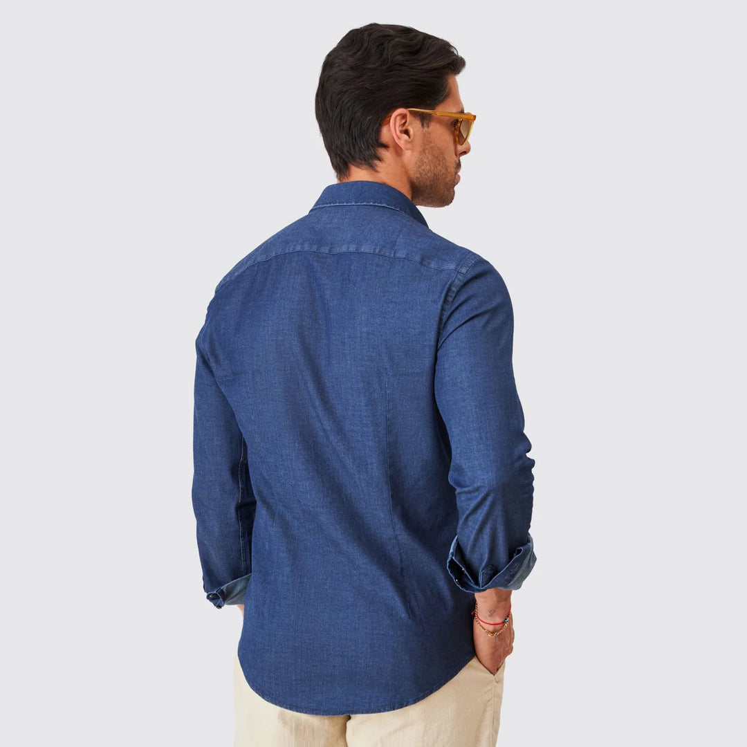 CAMISA DENIM ESCURA SLIM FIT ZOLF