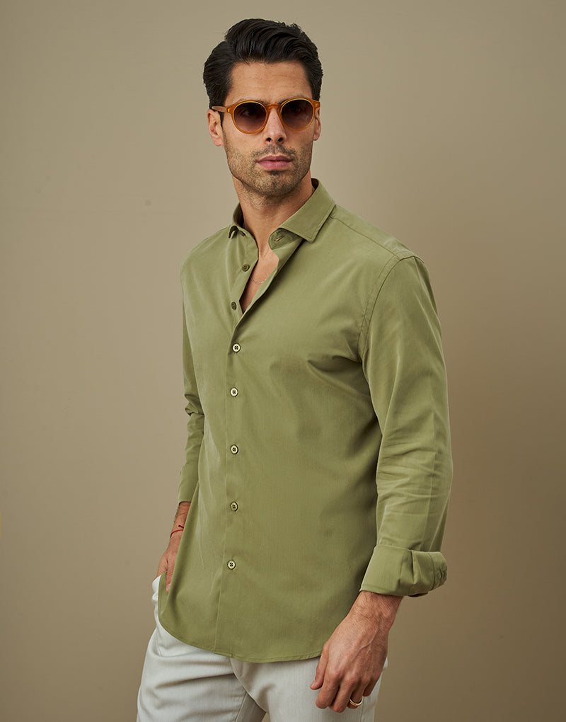 CAMISA RELAXED FIT VERDE OLIVA ZOLF