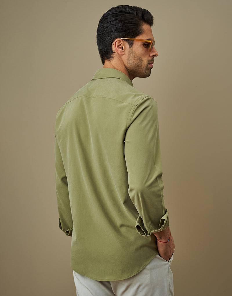 CAMISA RELAXED FIT VERDE OLIVA ZOLF