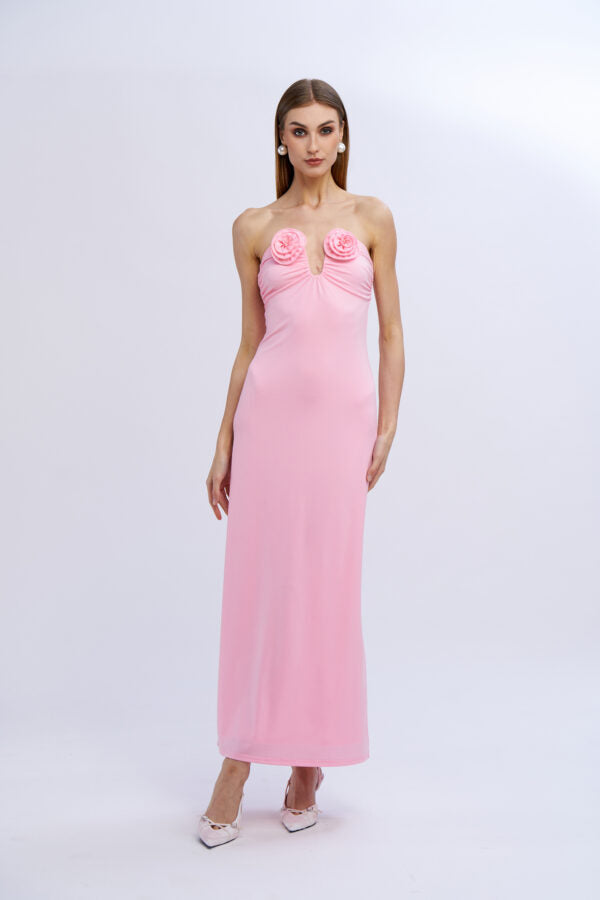 VESTIDO ROSA LONGO NO SECRETS