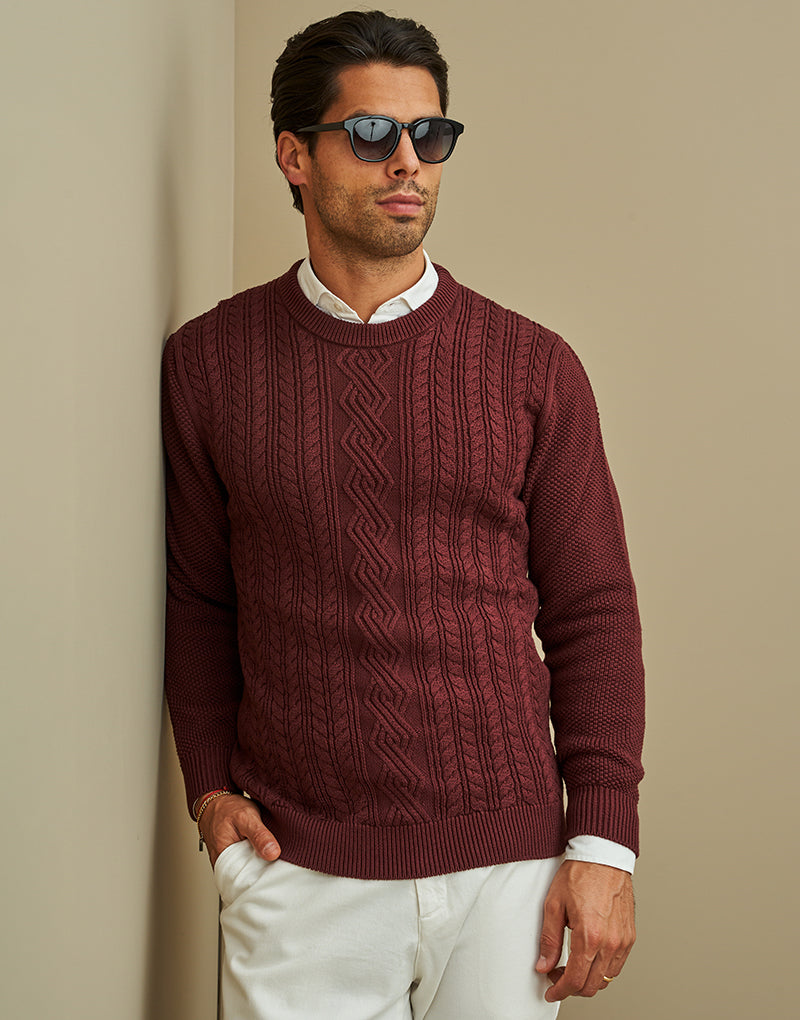 CAMISOLA TRICOT TRANÇADA BORGONHA ZOLF