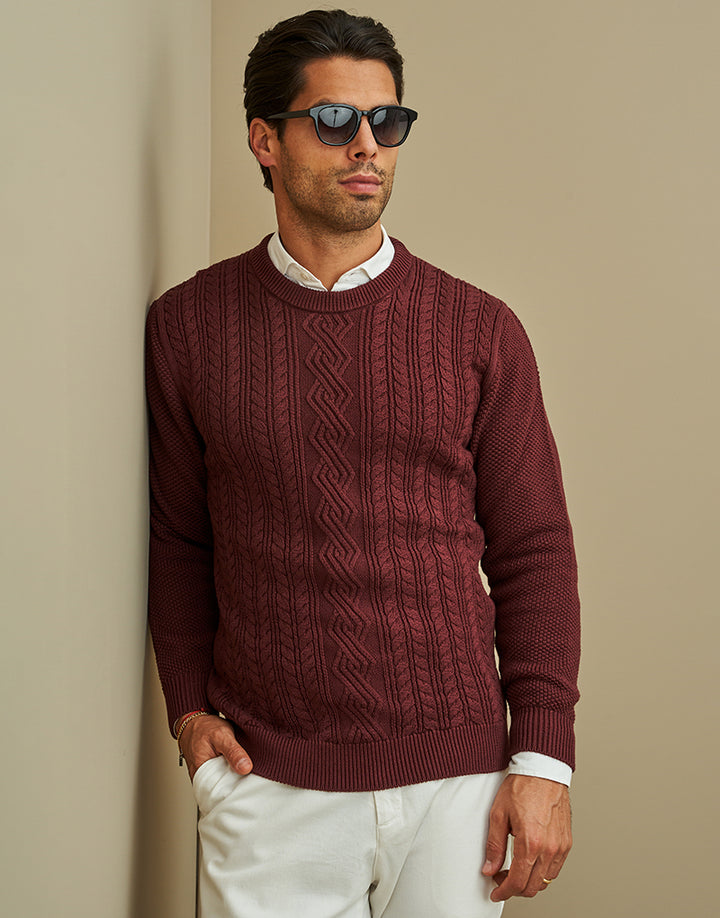 CAMISOLA TRICOT TRANÇADA BORGONHA ZOLF