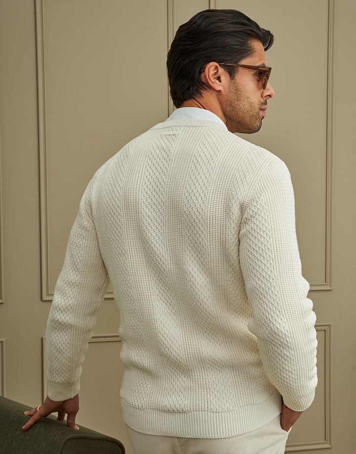 CAMISOLA TRICOT ESTRUTURA ENTRELACE CRU ZOLF