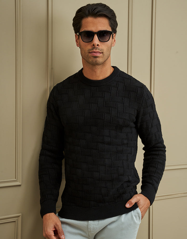 CAMISOLA TRICOT RELEVO PRETO ZOLF