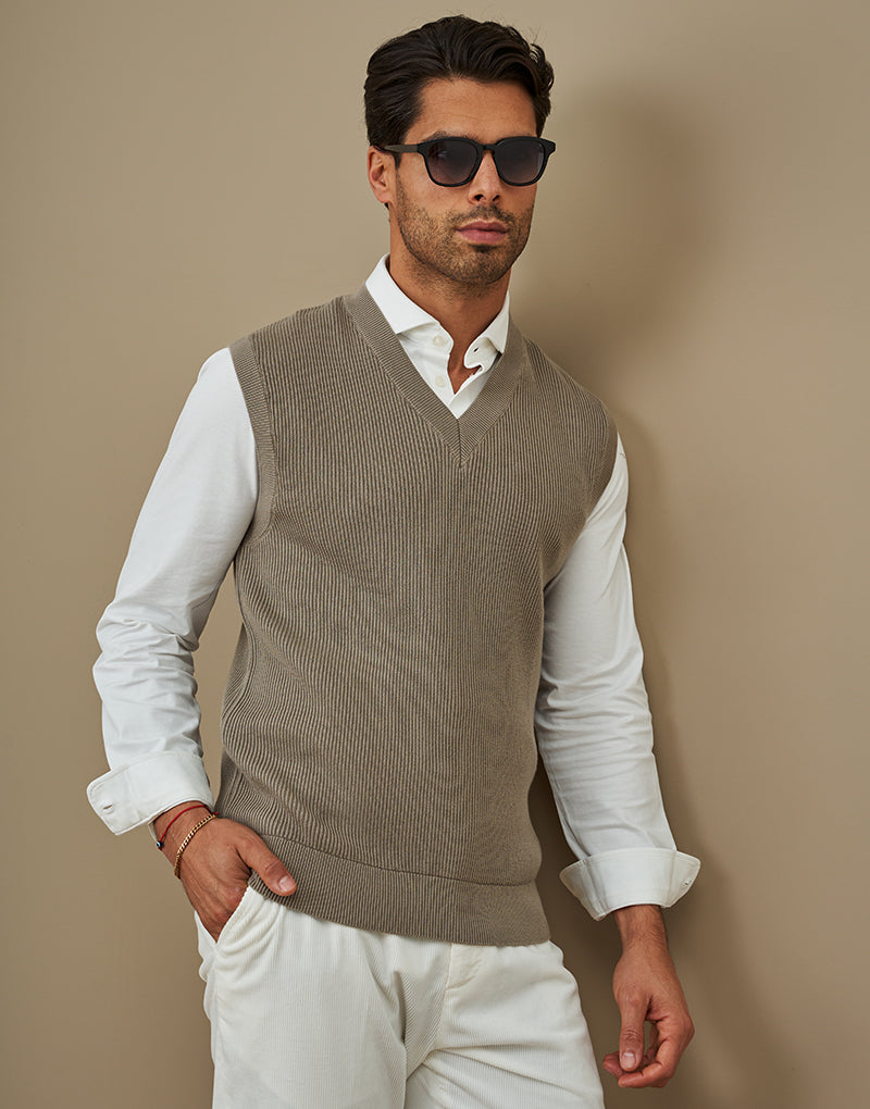 COLETE TRICOT DECOTE V TAUPE ZOLF
