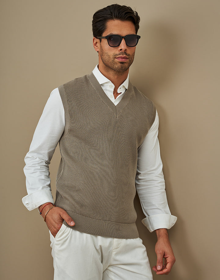 COLETE TRICOT DECOTE V TAUPE ZOLF