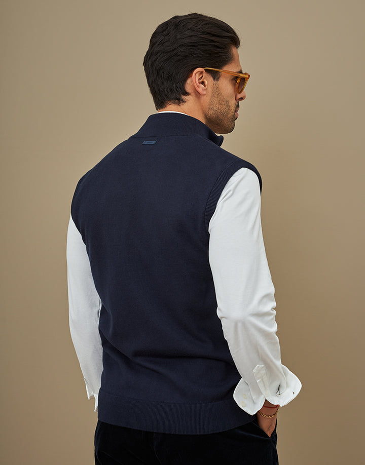 COLETE TRICOT FECHO DUPLO CURSOR AZUL ZOLF