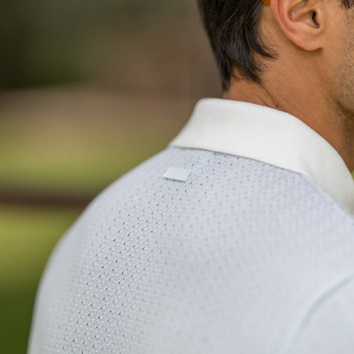POLO TRICOT BICOLOR AZUL CLARO ZOLF