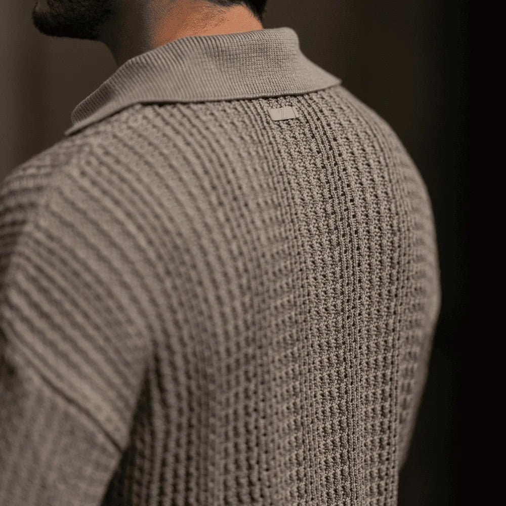 POLO PONTO CROCHÊ TAUPE ZOLF