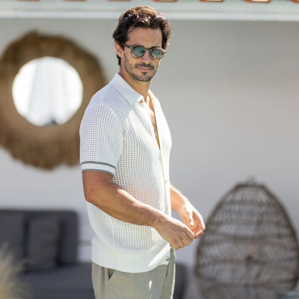CAMISEIRO TRICOT COM PORMENOR CRU ZOLF