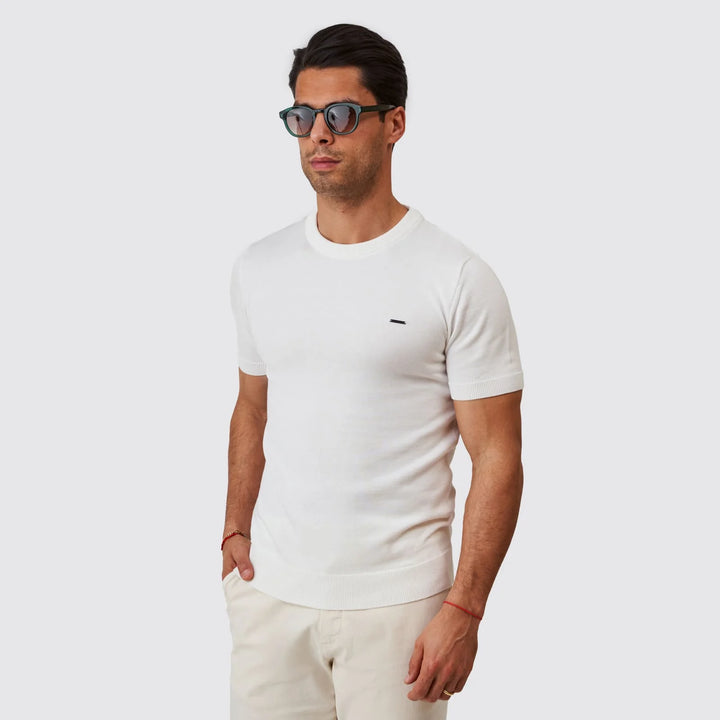T-SHIRT DE MALHA TRICOT BRANCA ZOLF