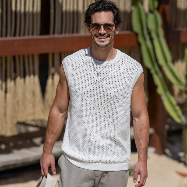T-SHIRT PONTO CROCHÊ TANK ZOLF