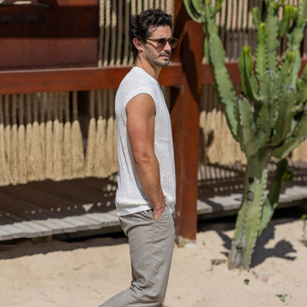 T-SHIRT PONTO CROCHÊ TANK ZOLF