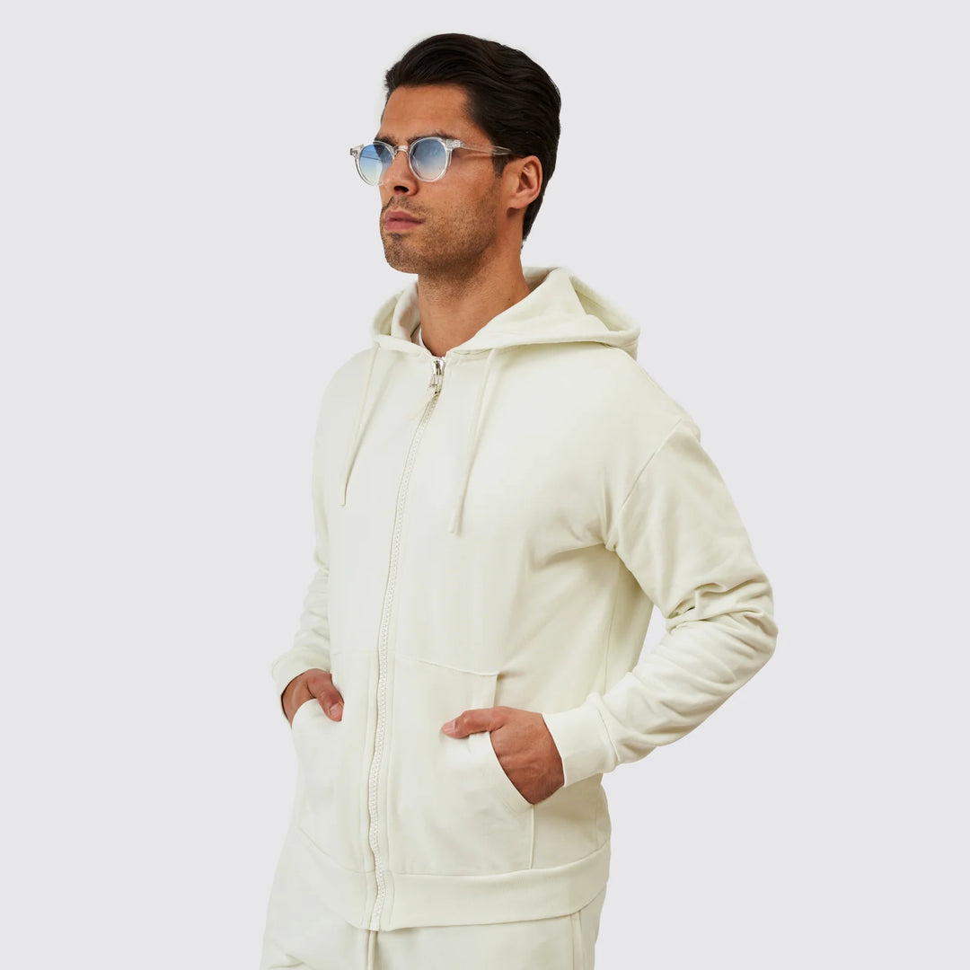 CASACO HOODIE OFF WHITE ZOLF