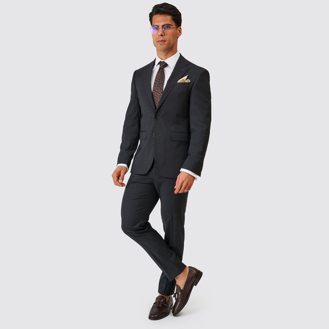 Fato cinza antracite slim fit Zolf | Ponto Chic