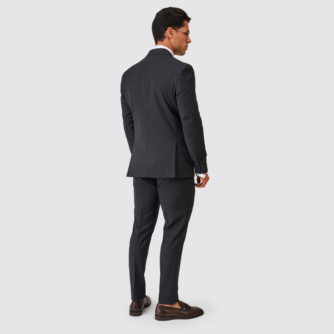 Fato trespasse cinza antracite slim fit Zolf | Ponto Chic