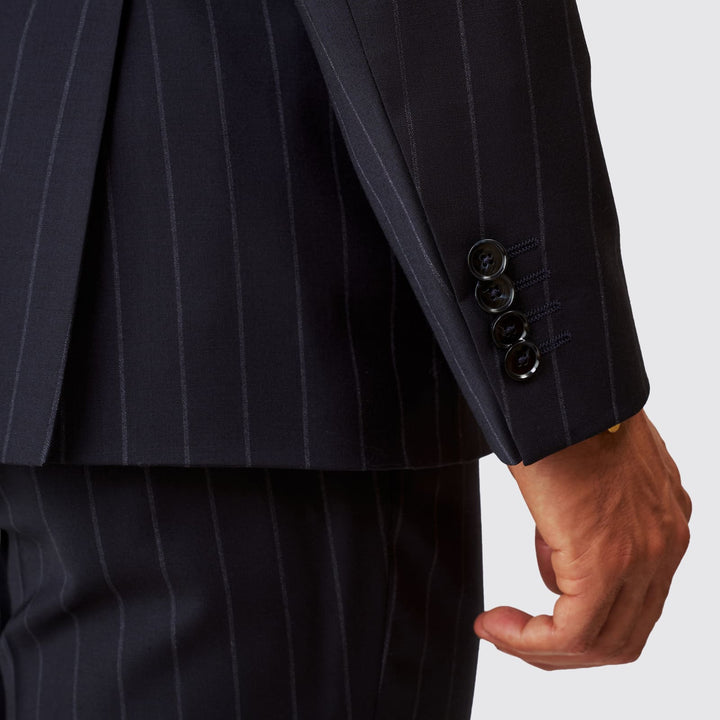 FATO AZUL COM RISCA DE GIZ SLIM FIT ZOLF