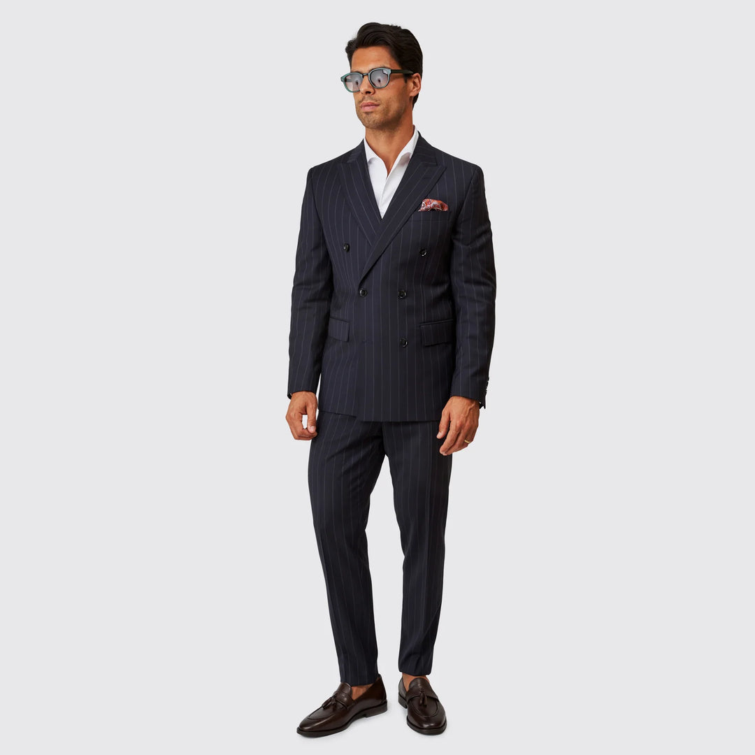 FATO TRESPASSE AZUL COM RISCA DE GIZ SLIM FIT ZOLF