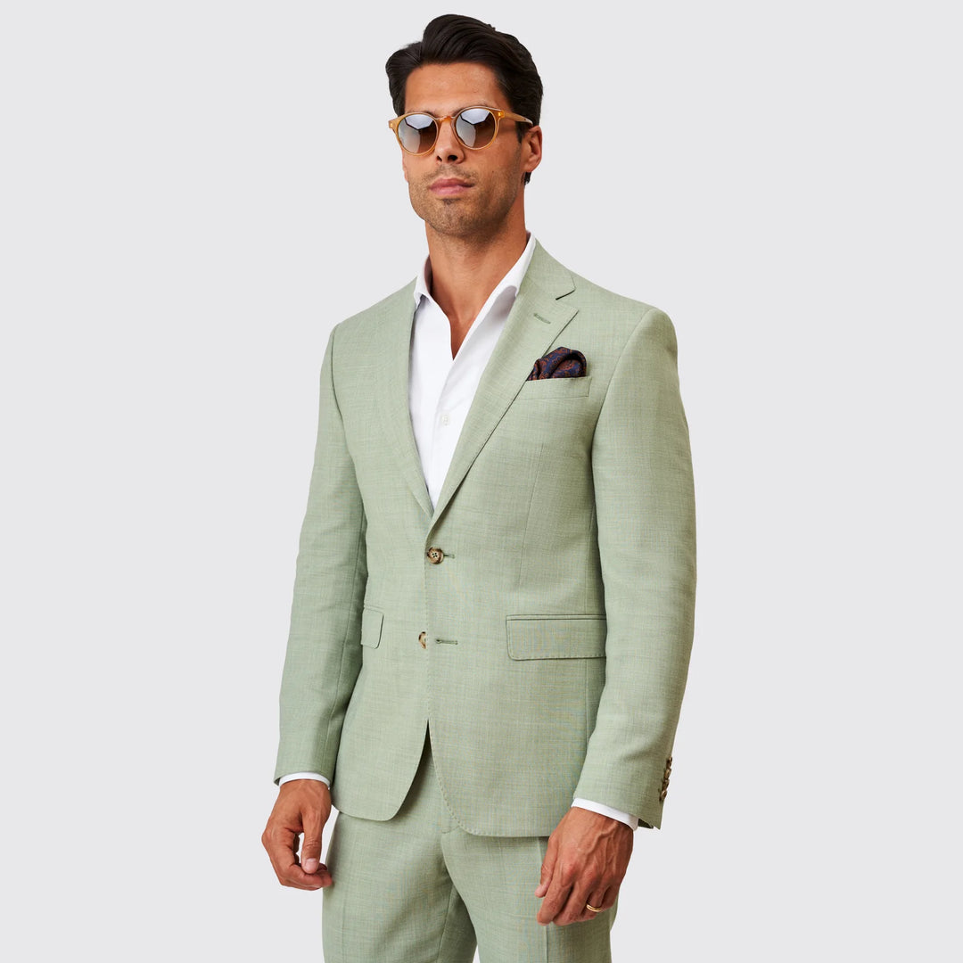 FATO EM MISTURA DE LINHO VERDE SLIM FIT ZOLF