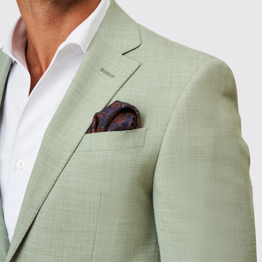FATO EM MISTURA DE LINHO VERDE SLIM FIT ZOLF