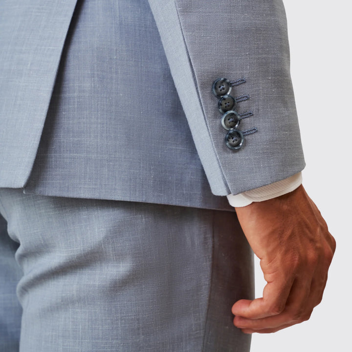 FATO MISTURA DE LINHO AZUL SLIM FIT ZOLF