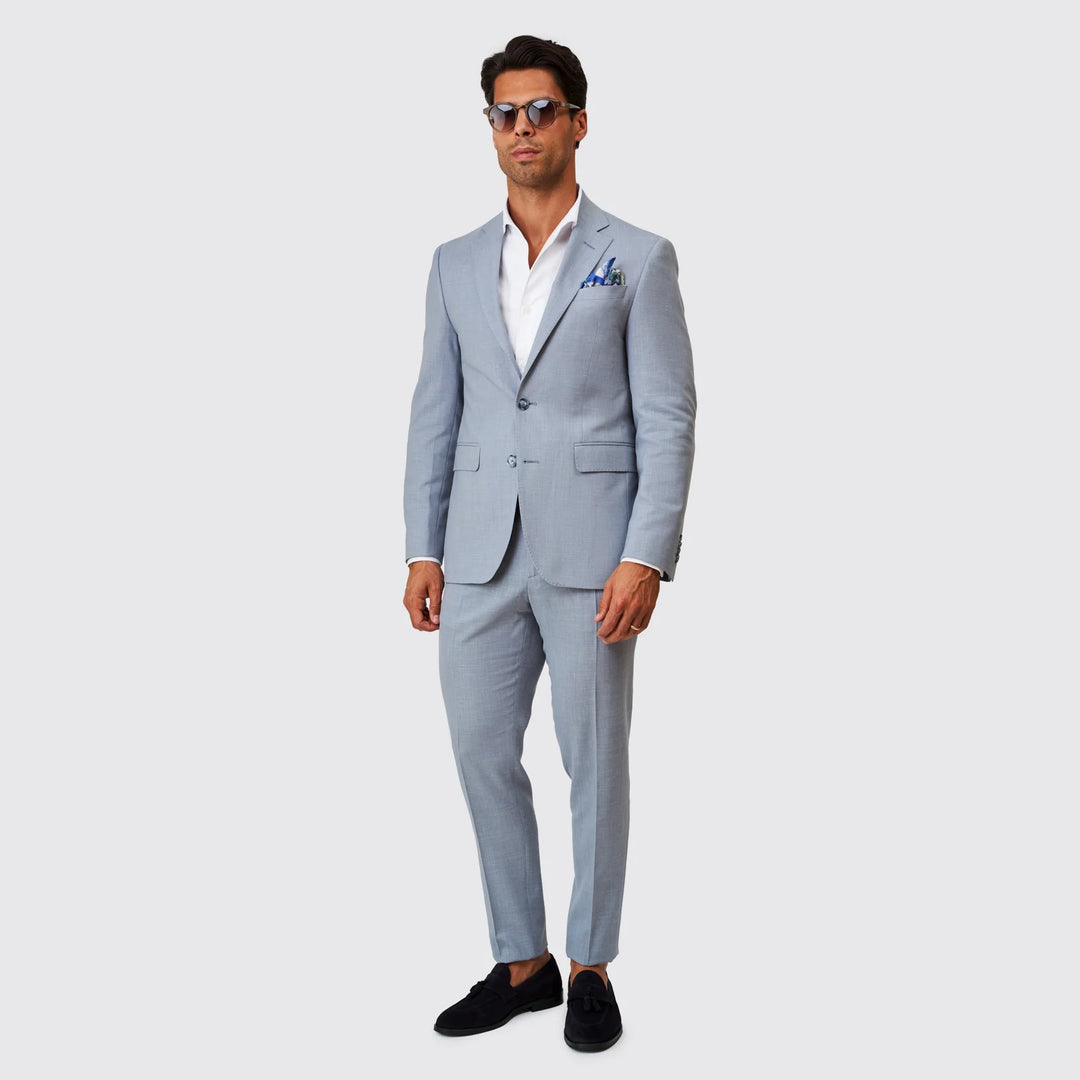 FATO MISTURA DE LINHO AZUL SLIM FIT ZOLF
