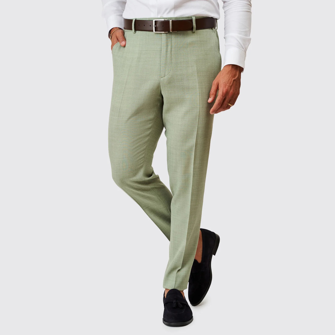 FATO EM MISTURA DE LINHO VERDE SLIM FIT ZOLF