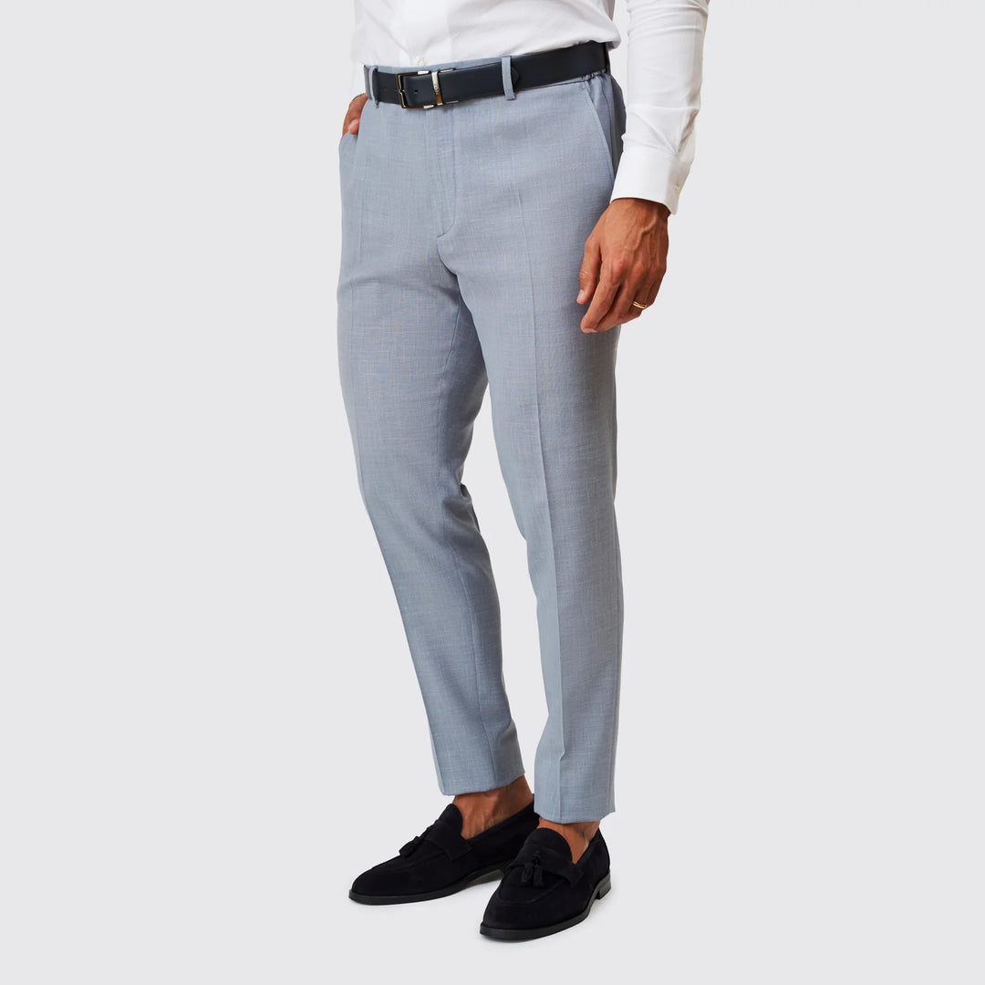 FATO MISTURA DE LINHO AZUL SLIM FIT ZOLF