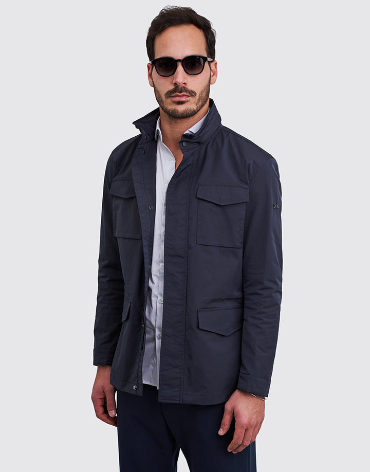 PARKA TÉCNICA LEVE COM BOLSOS AZUL ZOLF