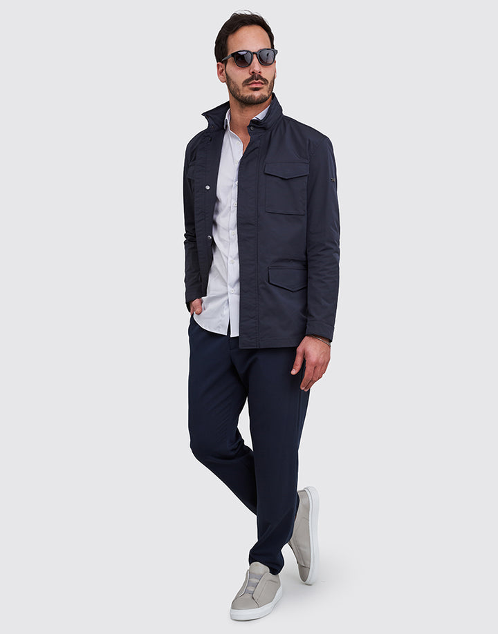 PARKA TÉCNICA LEVE COM BOLSOS AZUL ZOLF