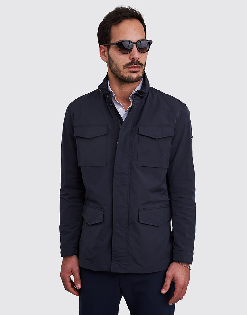 PARKA TÉCNICA LEVE COM BOLSOS AZUL ZOLF