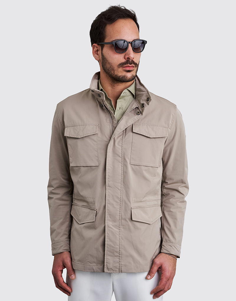 PARKA TÉCNICA LEVE COM BOLSOS BEGE ZOLF