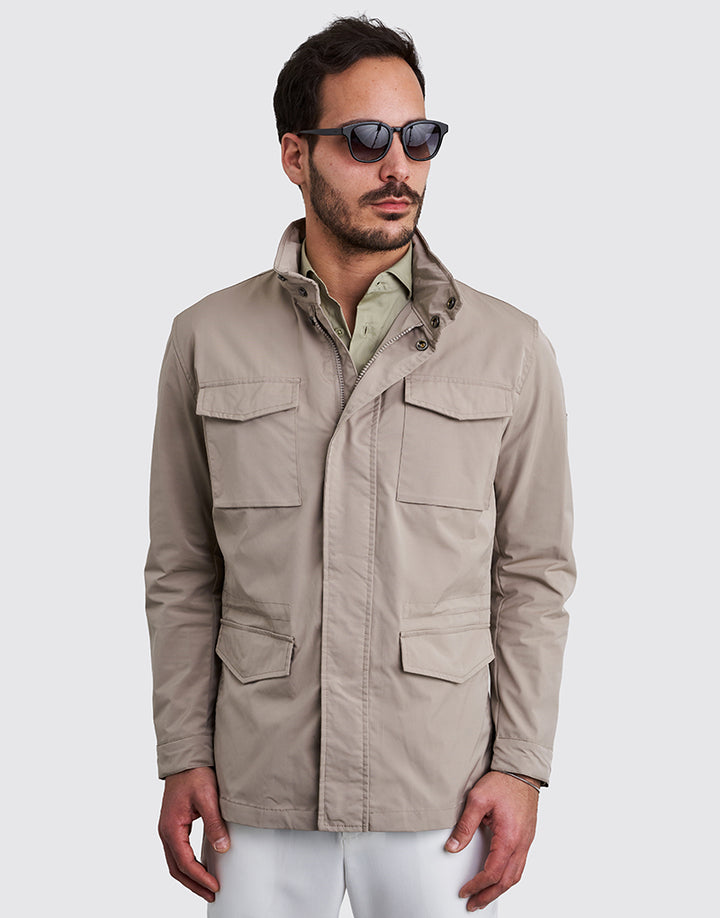 PARKA TÉCNICA LEVE COM BOLSOS BEGE ZOLF