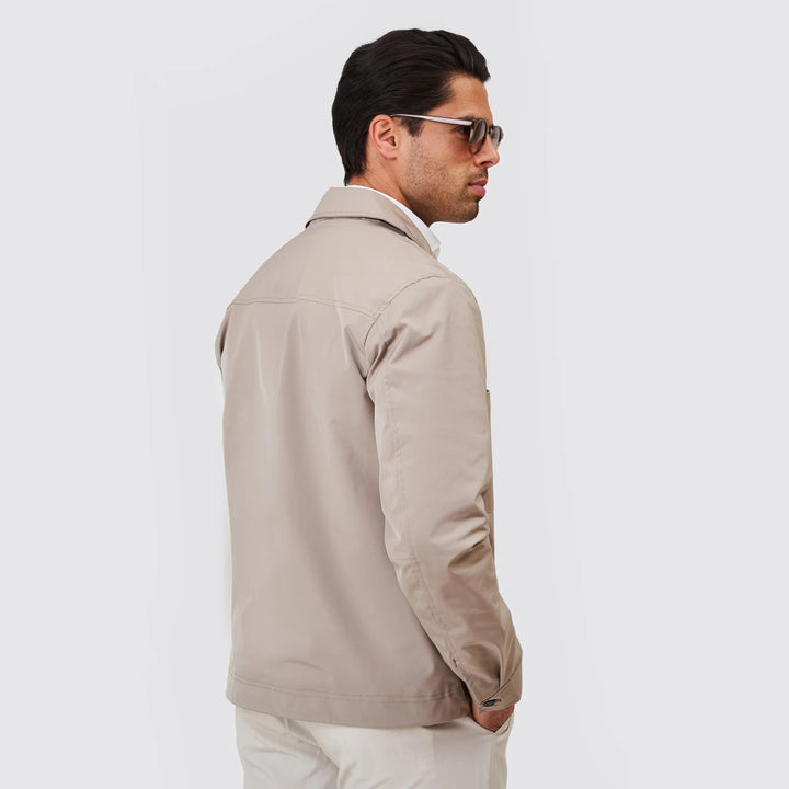 BOMBER TÉCNICO COM GOLA BEGE ZOLF