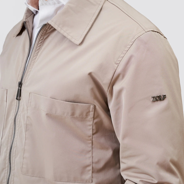 BOMBER TÉCNICO COM GOLA BEGE ZOLF