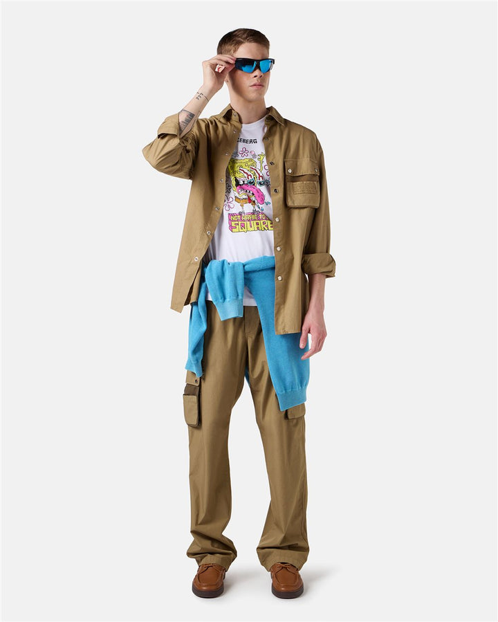 CALÇA CARGO BEGE ESCURO ICEBERG  MEN