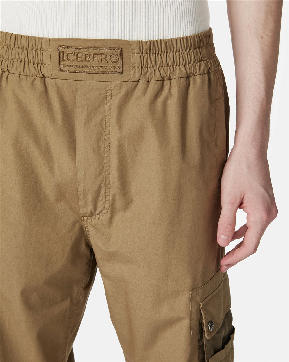 CALÇA CARGO BEGE ESCURO ICEBERG  MEN
