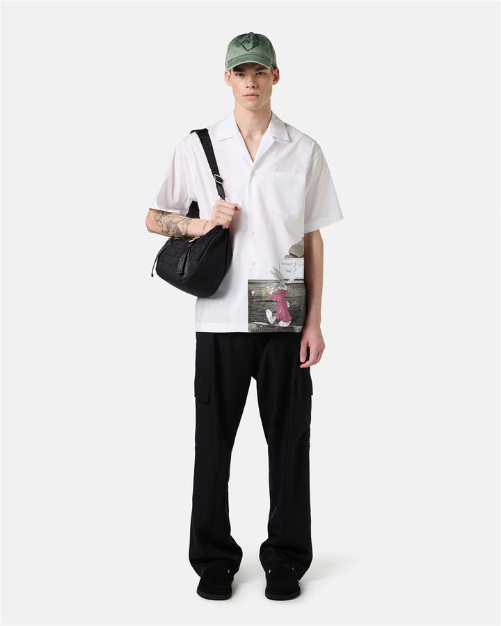 CALÇA CARGO PRETA COM BORDADO ICEBERG MEN