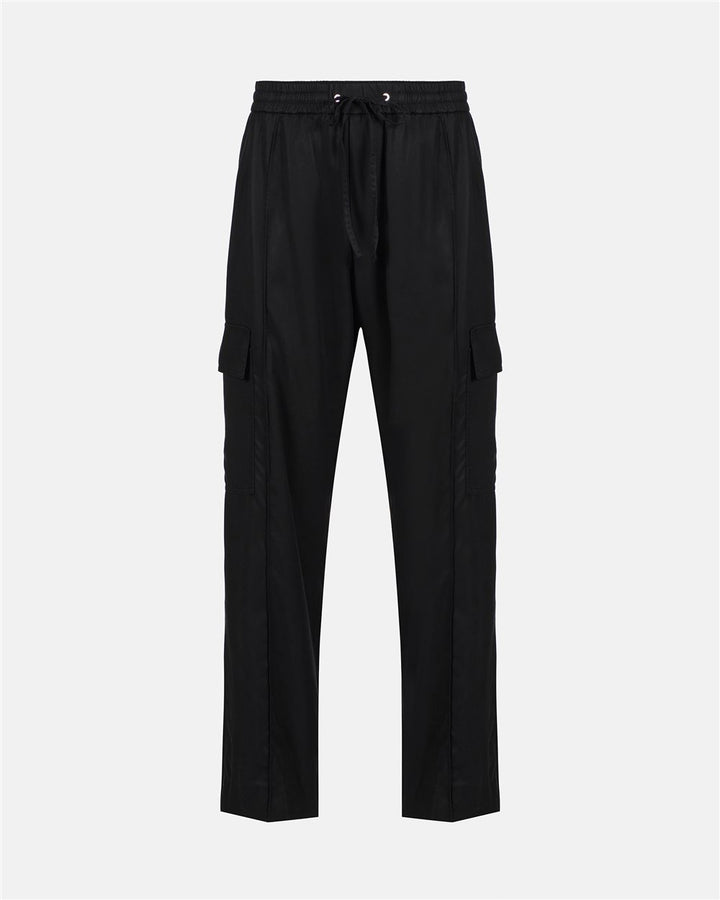 CALÇA CARGO PRETA COM BORDADO ICEBERG MEN