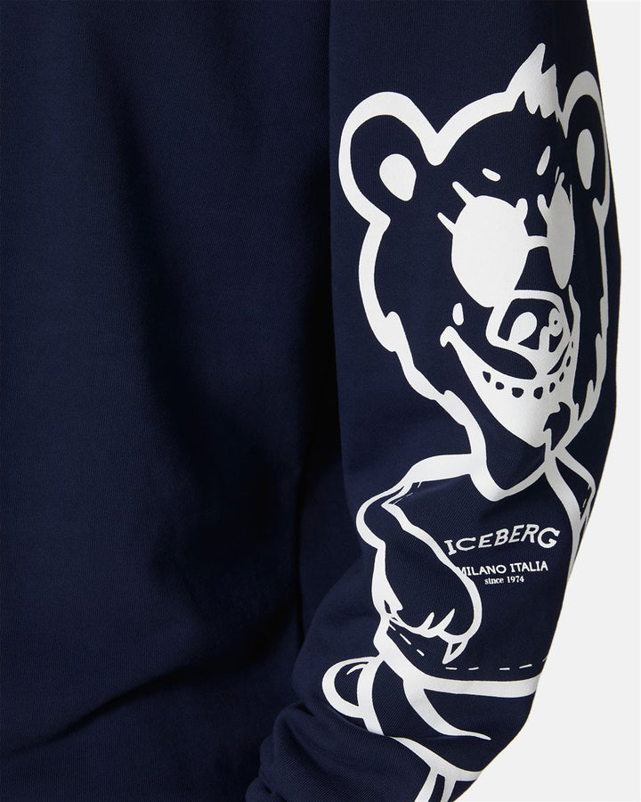 SWEATSHIRT AZUL COM BORDADO ICBERG MEN